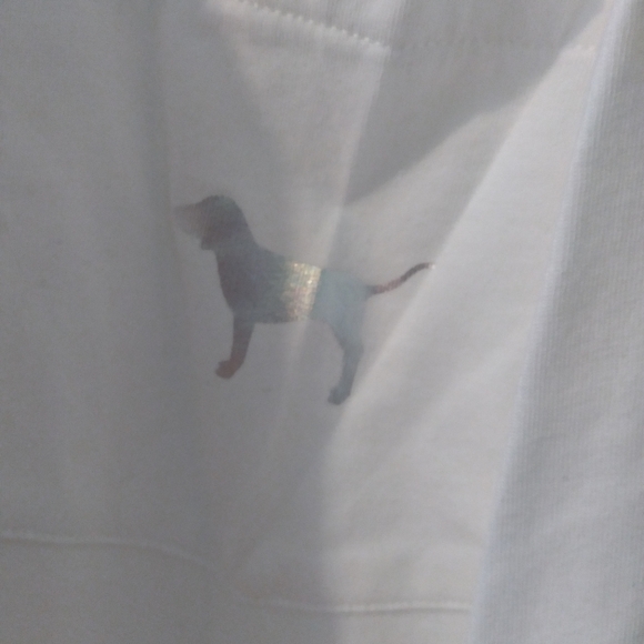 VS PINK iridescent bling dog tee X-large NWOT - Picture 8 of 10